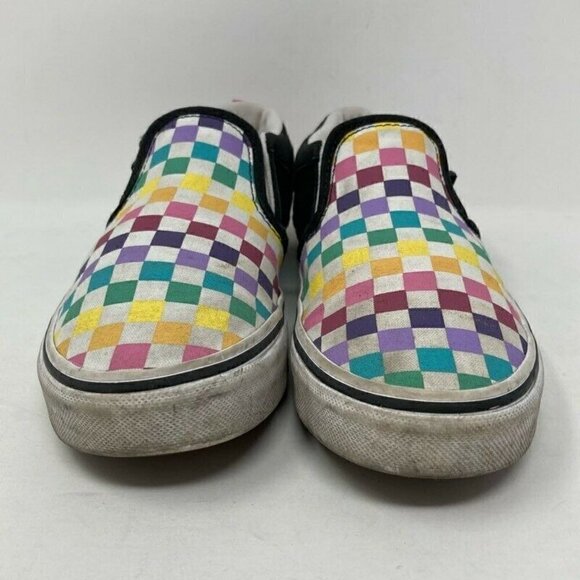 Vans Athletic Shoes Multicolor Low Top Checkered Sneakers 5 - Picture 6 of 9